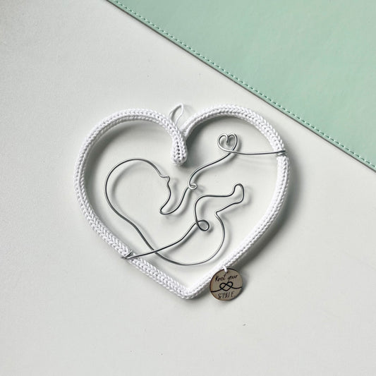 Heart with wire baby