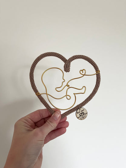 Heart with wire baby