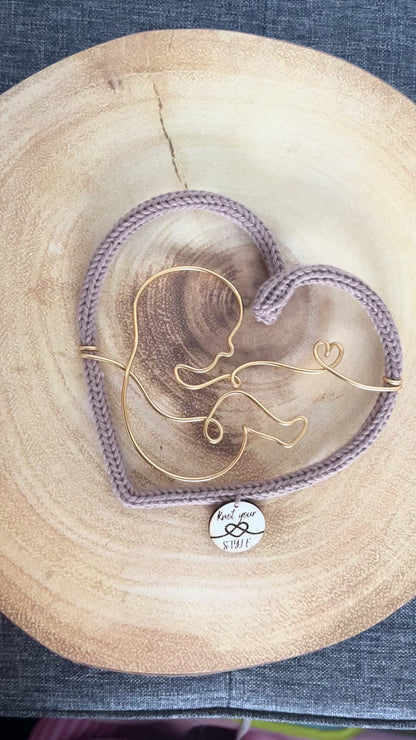 Heart with wire baby